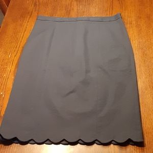 Bananas Republic scalloped hem pencil skirt
